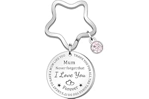 HULALA Mum Keyring From Daughter Son Never Forget That I Love You Mom Mummy Mothers Birthday Christmas Gifts Women Keychain Engraved Thanks For All The Things You Do