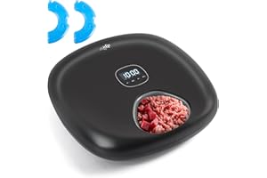 ALL FOR PAWS Automatic Cat Feeder for Wet Food, 6 Meals Pet Food Dispenser with 2 Ice Packs, Battery USB Power Supply Programmable Timer for Wet and Dry Food