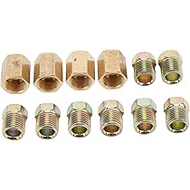 10pcs Brake Pipe Nuts Male Metric 12mm X 1.0mm Nut Galvanized Brake Line Fitting Kit For Inverted Bell Mouth Of 3/16 Pipe. - 34 - View #12