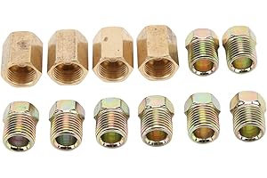 GZD Raccords de conduite de frein, filetage 7/16 po‑24 Union de conduite de frein universelle haute dureté pour tube de frein 1/4 po