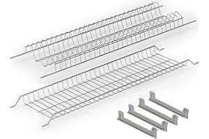 inferramenta Kit Scolapiatti 56×22,5 cm da Incasso per Pensile 60 cm | Acciaio | Grigio (Pensili 60 cm)