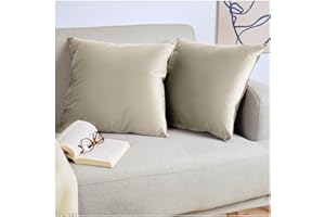 Blumtal Juego de 2 Fundas de Cojín de Terciopelo - Cojín Decorativo con Cremallera Oculta, Decoración para Hogar, Sofás, Camas, Taupe, 30 x 50 cm