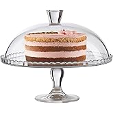 Pasabahce Cam Pasta Cupcake Muffin Ekran Standı Servis Tabağı Kek Kubbe Kapaklı