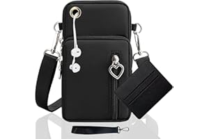 LYJOW Pochette Telephone Portable Femme Bandouliere Sac Téléphone Portable Femme Bandoulière Portefeuille Sacoche Telephone Portable Femmes Bandoulière Réglable Running Armbag