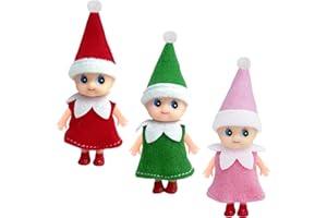 YAAVAAW 2 Pezzi di Bebè e Pupazzi Elfo di Natale per Bambini e Bambine, Regalo per Calze da Natale, Giocattoli Innovativi della Tradizione, Per Divertimento Familiare Festivo
