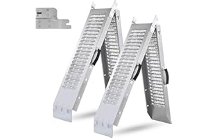 Denny International Van Ramps Heavy Duty – 2Pcs Galvanized Steel Folding Bike Ramp – 400Kg Capacity – Portable Loading Ramp for Motorbike, Scooter and Quad Motor Vehicle Mobility - 180 x 22.5 x 4.5CM