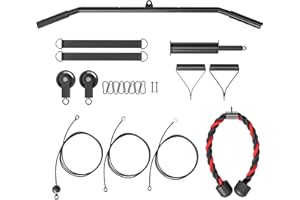 SPORTNOW Sistema di Puleggia per Palestra, Carrucola Palestra per Home Gym, Pulley LAT Machine per Allenamento Bicipiti e Tricipiti, Attacco per Dischi Pesi Universali e Accessori