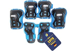 ‎B BEST SPORTING Best Sporting Schützer Set HQ für Kinder I Ellenbogenschoner/Handrückenschoner/Knieschoner I hochwertiges Skater Schützer Set I Robustes Schonerset I Größe XS/S M