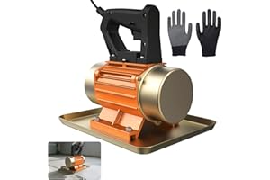 JAOGAUS Betonrüttler Klein Rüttelplatte Elektrisch, Verdichter Stampfer Bodenverdichter, 370W Rüttler, Ein-Knopf-Sperre für Dauerbetrieb, für Zementbodenreparatur und Ausgleich von Garagenneigungen