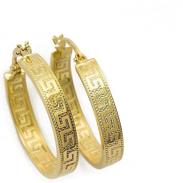 FANCIME 14 Karat Gold Ohrringe Mit Ovalem Rubin – 5x7 Mm, Nickel- & Bleifrei, In Geschenkbox
