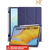 Huawei Honor Pad X8A / X8B 11 İn&ccedil; Uyumlu Akıllı Kapak Kalem B&ouml;lmeli Tri Folding Tablet Kılıfı