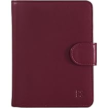 Portacarte In Vera Pelle DUDU - Bustina Compatta Con Zip, Tante Tasche, Colore Rosa Cipria