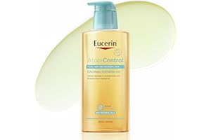 Eucerin Atopi Control Olio Detergente Lenitivo 400 ml, Olio detergente corpo per uso quotidiano, Docciaolio con 60% di oli naturali per pelle secca, irritata e con dermatite atopica