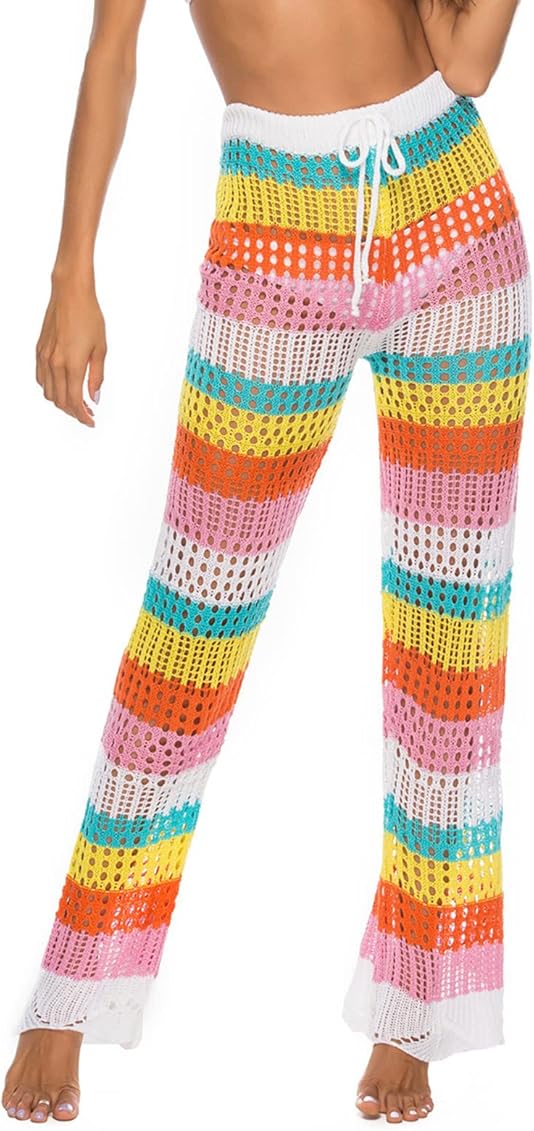 TOPURUN Women's Summer Beach Trousers, Mesh Beach Trousers, Bikini