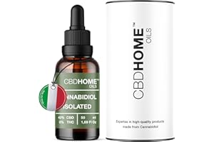CBD HOME Oils - Olio di CBD 40% - 50 ml - Isolato - Base di Olio di Cocco (MTC) e Olio di Semi di Canapa Biologico - Omega 3-6-9 - Cannabidiolo Certificato 20.000 mg - Prodotto nell'UE