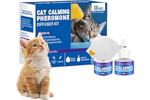 GENERICO Feromoni Gatto Calmante, Diffusore Di Feromoni Plug-in Per Cani E Gatti, 60 Giorni Feromoni Gatto Calmante Allevia Stress Ricarica Per Ridurre Lotta Graffi Rilassante - Stile Gatto