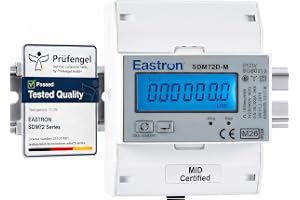 3-fas dubbelriktad trefas elmätare [SDM72DM-V2] med RS485 modbus, S0 pulsutgång och LCD-skärm för exakt import – export – eff