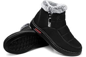 Csgkag Botas de Nieve Mujer Botines de Invierno Botas Calientes Fur Forro Cálido con Cremallera Antideslizantes Aire Libre Boots