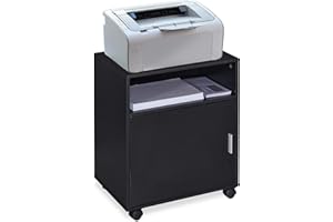 ‎RELAXDAYS Relaxdays Kontener na kółkach z 3 półkami i drzwiami, biuro i biuro domowe, na kółkach, szafka biurowa, wys. x gł.: 57 x 48 x 34 cm, czarny