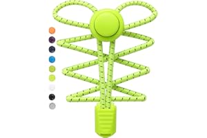 Stepace Lacci Scarpe Elastici con Sistema Autobloccanti, 2 Paia Lacci delle Scarpe Senza Nodo per Scarpe da Sport, Bambini, Adulti, Anziani