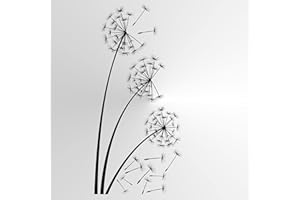 ARTISTIC SPONGE Dandelions Reusable Stencil A3 A4 A5 Modern Style Wall Decor Craft Flora / F20 (Mylar Reusable Stencil, A5 Size - 148 x 210 mm, 5.8 x 8.3 in)