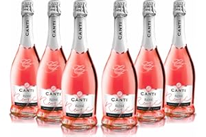 Canti - Cuvèe, Rose Sparkling Extra Dry 11% Wine, Italian Glera and Pinot Noir Grape Varieties from Veneto, Fresh and Fruity Taste, 6x750 ml