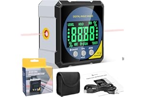 Niveau Laser Numérique Rechargeable Lytool avec Double Faisceau et 4 Côtés Magnétiques, Inclinomètre 4x90°, IP54, écran LCD, Chargement USB-C, pour Construction, Décoration et Bricolage