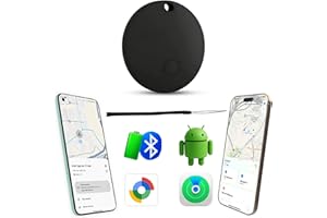 2025 Schlüssel Tracker (für IOS und Android) Smart Tag Finder schlüsselfinder für Taschen Koffer funktioniert mit Apple Find My (Apple MFi Zertifiziert) & Google Find My Device - 1 Stück (Schwarz)