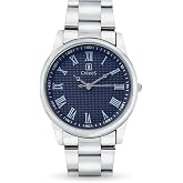 CrepeS Roman King Men's Stainless Steel Watch | Quartz Movement | 40mm Case Diameter | Sleek Silver Design | Adjustable Stain