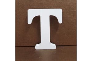 Gspirit Decorativo De Madera Letras, Pared Letras 26 Letras Madera Alfabeto para Niños Bebé Nombre Cumpleaños Fiesta Boda Casa Decoración (T)