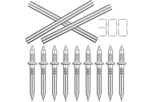 Baxcdyswe 300 Piezas Clavos Sin Costuras, Tornillos de Seguridad Invisibles de Doble Cabeza, Clavos para Madera, Clavos Sin Cabeza, Clavos Pared Sin con 3 Herramienta de Manga Específica para Clavo