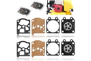 UNILLEA Kit de Réparation de Membrane et Joint de Carburateur 2 Pièces, Compatible avec Carburateur WA WT, Remplace D10-WTA, pour Tronçonneuses, Débroussailleuses, Souffleurs, Format 4x4 cm