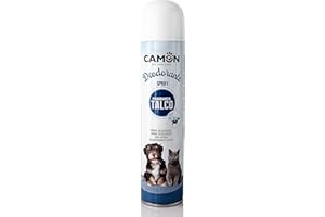 CAMON | Deodorante Spray al Talco per Cani e Gatti, 300ml, Elimina Cattivi Odori, Facile Applicazione