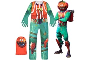 GDFJBG Fortn-ite Kostüm, Bananen Kostüm Erwachsene Attraktiv Deluxe Set für Halloween Karnevalskostüme Dress Up Party Verkleidung und Rollenspiel Cosplay Tomatohead