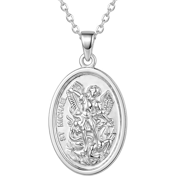 Alexander Castle Reversible 925 sterling zilveren heilige Christoffel hanger halsketting - 20 mm St Christoffel met 45 cm sterling zilveren ketting & sieradengeschenkdoos, Sterling zilver, Geen