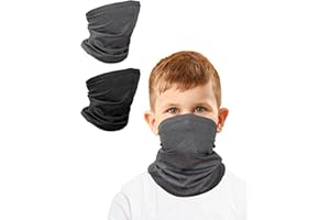 Kiiwah 2 Stück Loop Schal Kinder Dünn, Schlauchschal Multifunktion Halswärmer Schal für Jungen Mädchen, Atmungsaktiv Winddicht Staubdicht Outdoor Sports