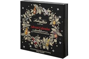 Anthon Berg - Calendario dell'Avvento con 24 Cioccolatini Assortiti al Liquore, al Cioccolato Fondente, Confezione Regalo, 375 Grammi