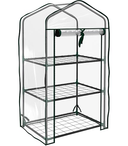 Serre Balcon Outsunny 89x50x152cm - Avec Sac Plantation - PVC Renforcé - Structure Acier
