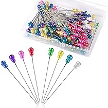Epingle Couture,300 PCS Épingles De Couture Épingles à Tête Plate En