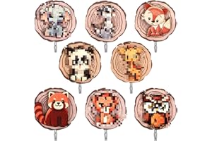 Collazoey 8 sztuk haczyków na ubrania dla dzieci, samoprzylepne haczyki z drewna, wieszaki na ubrania dla dzieci w kształcie zwierząt, haczyki ścienne z drewna w kształcie zwierząt, do łazienki,