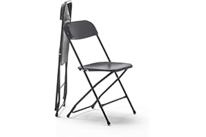 KG KITGARDEN Sedia Every Pack 2 unità Confezione da 2 sedie Pieghevoli multifunzionali, Plastica Metallo, Nero