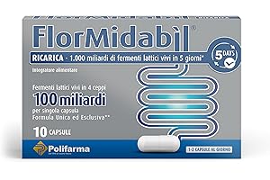 Flormidabil Ricarica Capsule - 100 Miliardi di Fermenti Lattici Vivi, 10 Capsule