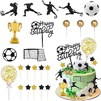 WEINIBAO Fußball-Luftballon-Set Für Geburtstag – 8-teilig, Mit Trophäe & Sternen