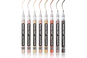 Pinturale Arts® Acrylstifte Hauttöne | 8er Set Acrylstifte Brauntöne Feiner Spitze 0,7mm | Acrylstifte Braun Für Steine, Metall, Stoff, Keramik, Holz, Glas