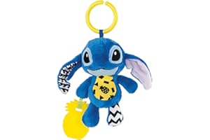 Clementoni - Peluche Prima Infanzia, On The Go Plush Stitch, Disney Baby, Pupazzo per Neonato Lavabile, Gioco Passeggino, 17919