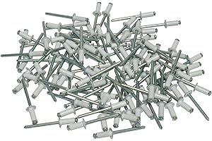 Cora 000116016 Kit 100 Rivetti Fissaggio Targa, Bianco