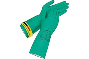 Uvex profastrong NF33 Lot de 3 paires de gants de protection contre les produits chimiques contre les huiles, les graisses, les acides et les solvants - Résistants à l'abrasion, résistants et