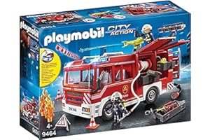 PLAYMOBIL City Action 9464, Autopompa dei Vigili del Fuoco con luci e suoni, Dai 5 anni