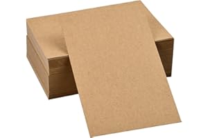 PALUDO 100 Sheets A6 Blank Postcards 15 X 10CM, 350gsm Brown Kraft Paper Card Postcard Paper Cardstock Art Crafting Thick Card Double-Sided Available