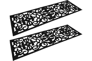 Buri 2X Goma Gradualmente Mate Gussoptik 75x25cm Protector de Escalera Alfombrillas de Escalera Felpudo
